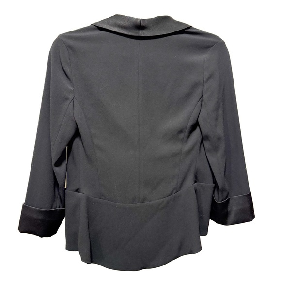 Wilfred Aritzia Chevalier Blazer Black Japanese Crepe Silk Trim Size 00 - Picture 3 of 5